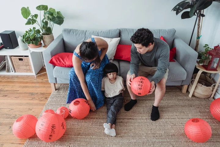 A family at home